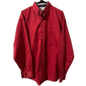 Mens George Strait Wrangler Western Cowboy Cut Collection Red. Size Large.